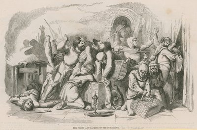 The Firing and Sacking of the Synagogue by English School