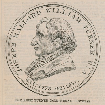 The first Turner Gold Medal (obverse) by English School