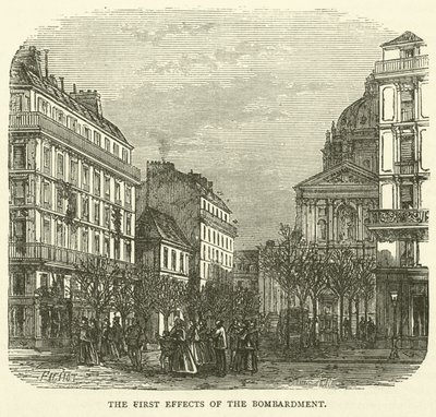 The First Effects of the Bombardment, November 1870 by English School