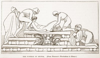 The Funeral of Hector by English School