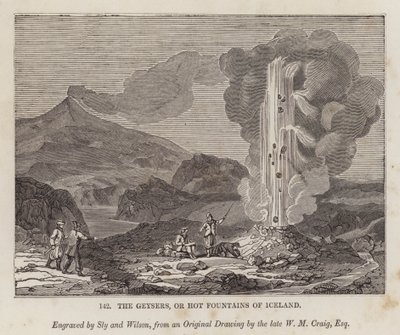 The Geysers, or Hot Fountains of Iceland by English School