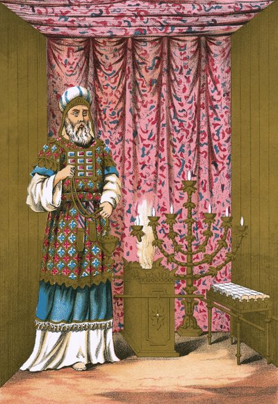 The High Priest, with His Ephod and Breastplate, in the Holy Place by English School