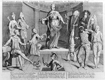 The Judgement of the Queen of Common Sense, Addressed to Henry Fielding Esq., 1736 by English School