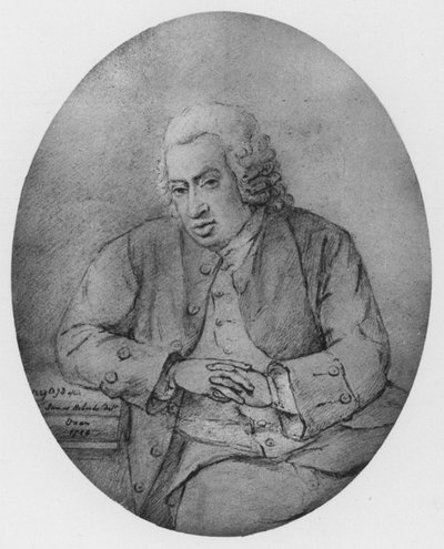 The last portrait of Dr Samuel Johnson by English School