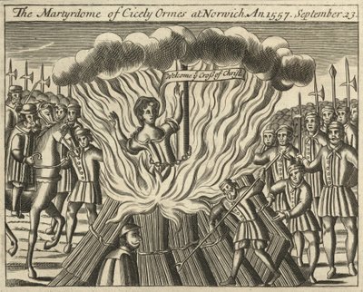 The Martyrdom of Cicely Ormes at Norwich, 23 September 1557 by English School