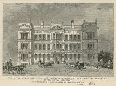 The new Examination Hall of the Royal College of Surgeons and the Royal College of Physicians by English School