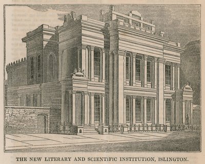 The new Literary and Scientific Institution, Islington, London by English School
