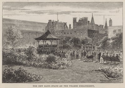 The new bandstand on the Thames Embankment by English School
