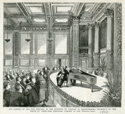 The Opening of the New Building of the Institute of Painters in Water-Colours by English School