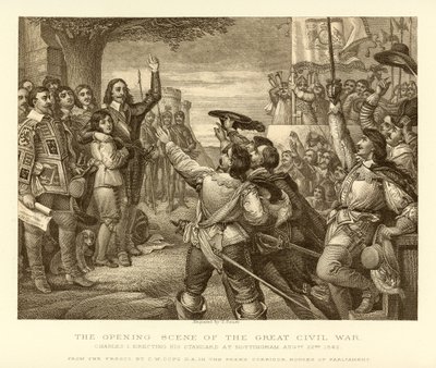 The Opening Scene of the Great Civil War by English School