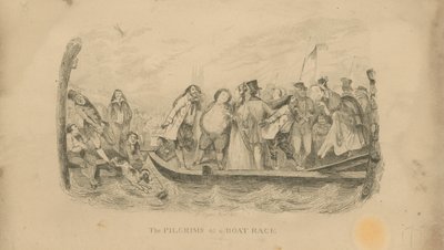 The Pilgrims at a Boat Race by English School
