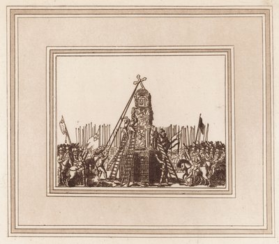 The pulling down of the Cheapside Cross on 2 May 1643 by English School