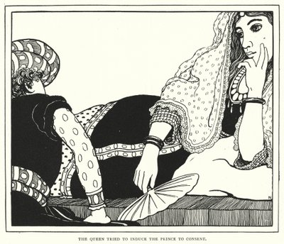 The queen tried to induce the prince to consent by English School
