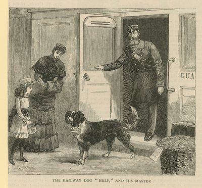 The Railway Dog Help and His Master by English School