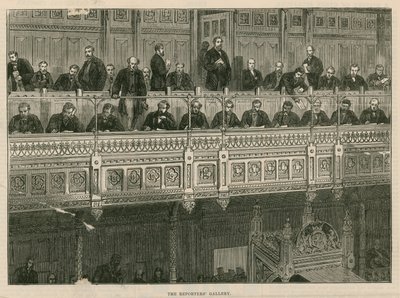 The reporters gallery at the House of Commons by English School