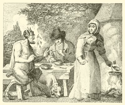 The Satyr and the Traveller by English School