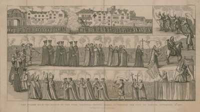 The Solemn Mock Procession by English School