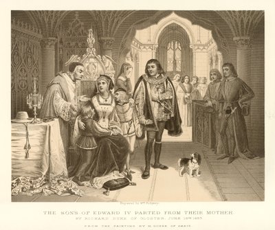 The Sons of Edward IV Parted from Their Mother by English School