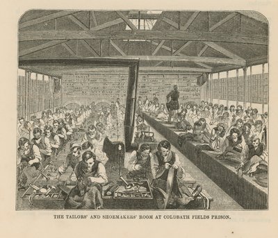 The Tailors and Shoemakers Room at Coldbath Fields Prison by English School
