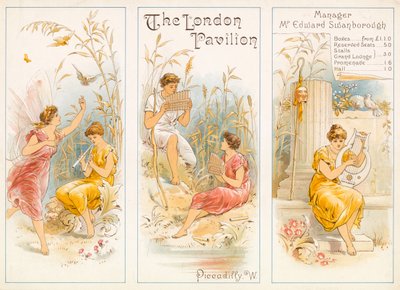 Theatre programme, The London Pavilion, Piccadilly by English School