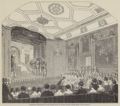 Theatrical Performance in the Rubens Room, at Windsor Castle by English School