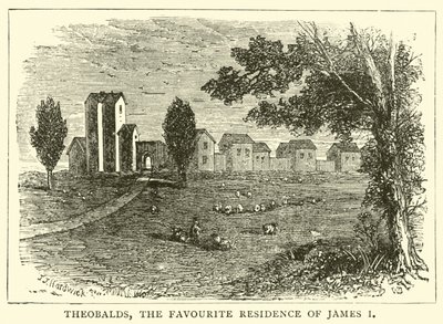 Theobalds, the favourite residence of James I by English School