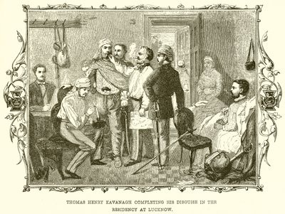 Thomas Henry Kavanagh Completing his Disguise in the Residency at Lucknow by English School