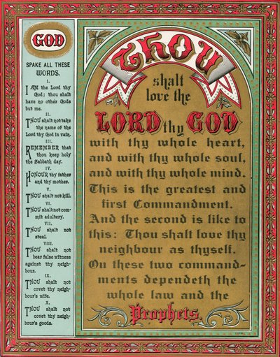 Thou Shall Live the Lord Thy God by English School