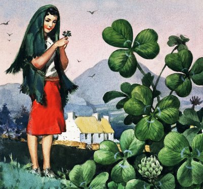 Three-Leaf Clover, the National Emblem of Ireland by English School