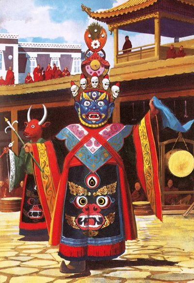Tibetan Devil Dance by English School