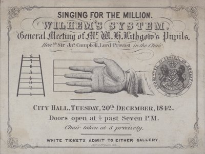 Ticket to an event to hear pupils of "Wilhem