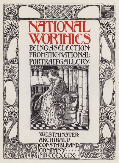 Title-page illustration for National Worthies being a selection from the National Portrait Gallery by English School