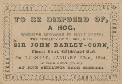 To Be Disposed Of, a Hog by English School