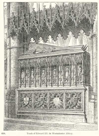 Tomb of Edward III in Westminster Abbey by English School