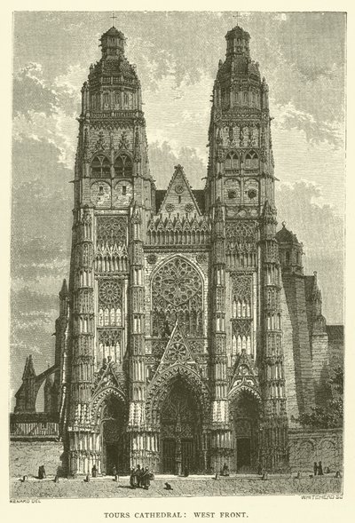 Tours Cathedral, West Front by English School