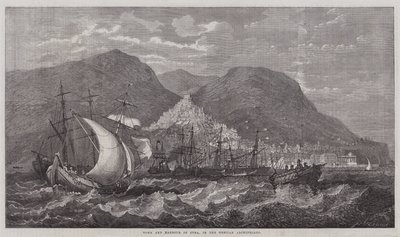 Town and Harbour of Syra, in the Grecian Archipelago by English School