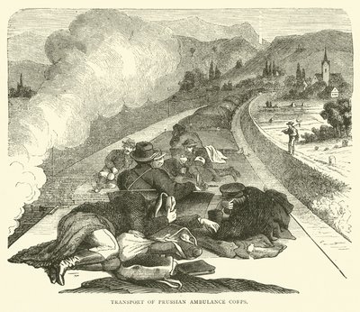 Transport of Prussian Ambulance Corps, November 1870 by English School