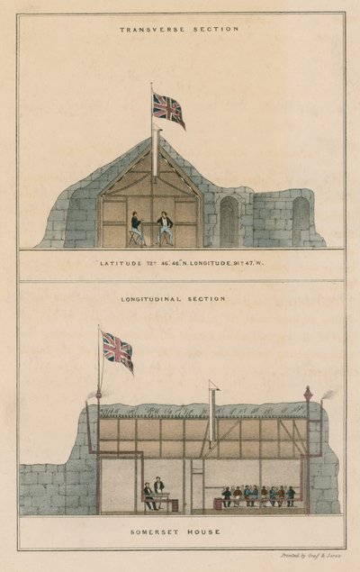 Transverse and longitudinal sections of Somerset House by English School