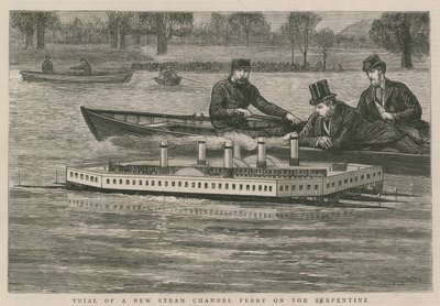 Trial of a New Steam Channel Ferry on the Serpentine by English School
