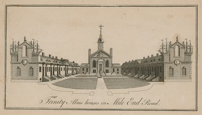 Trinity Alms Houses in Mile End Road by English School