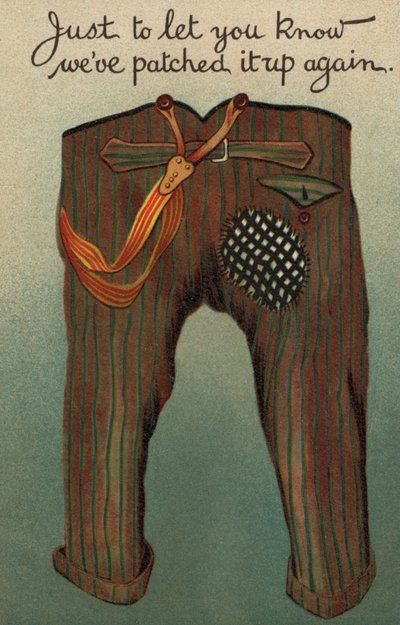 Trouser patches by English School