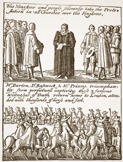 True information on the beginning and cause of all our troubles: how hatched and how prevented, from a puritan pamphlet, 1648, illustration from The Church of England: A History for the People by H.D.M. Spence-Jones by English School