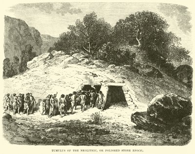 Tumulus of the Neolithic, or Polished Stone Epoch by English School
