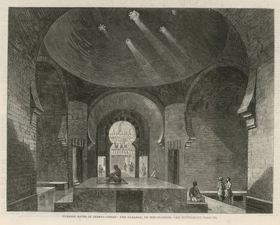 Turkish Baths in Jermyn Street by English School