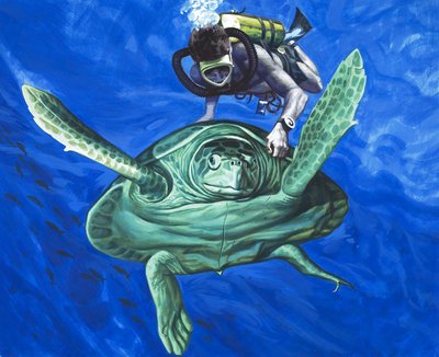 Turtle with Diver by English School