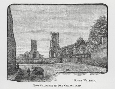 Two Churches in One Churchyard by English School