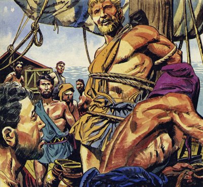 Ulysses ordered the crew to bind him hand and foot to the mast by English School