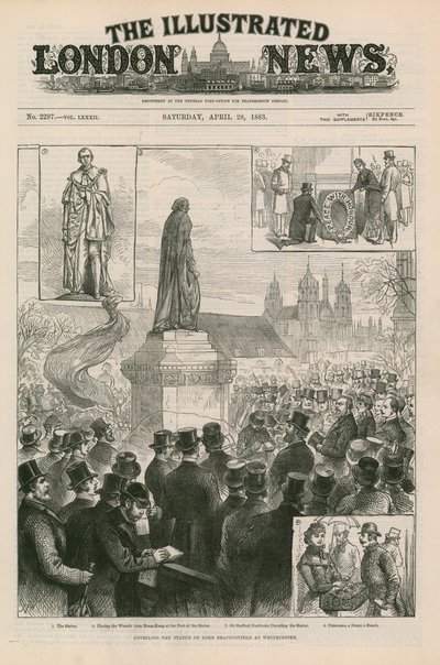 Unveiling the Statue of Lord Beaconsfield at Westminster by English School