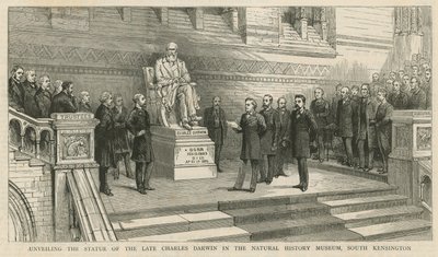 Unveiling the Statue of the Late Charles Darwin in the Natural History Museum, South Kensington by English School