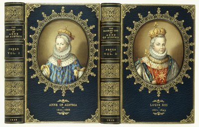 Upper Cover Set, with Two Oval Portraits of Anne of Austria and Louis XIII by English School